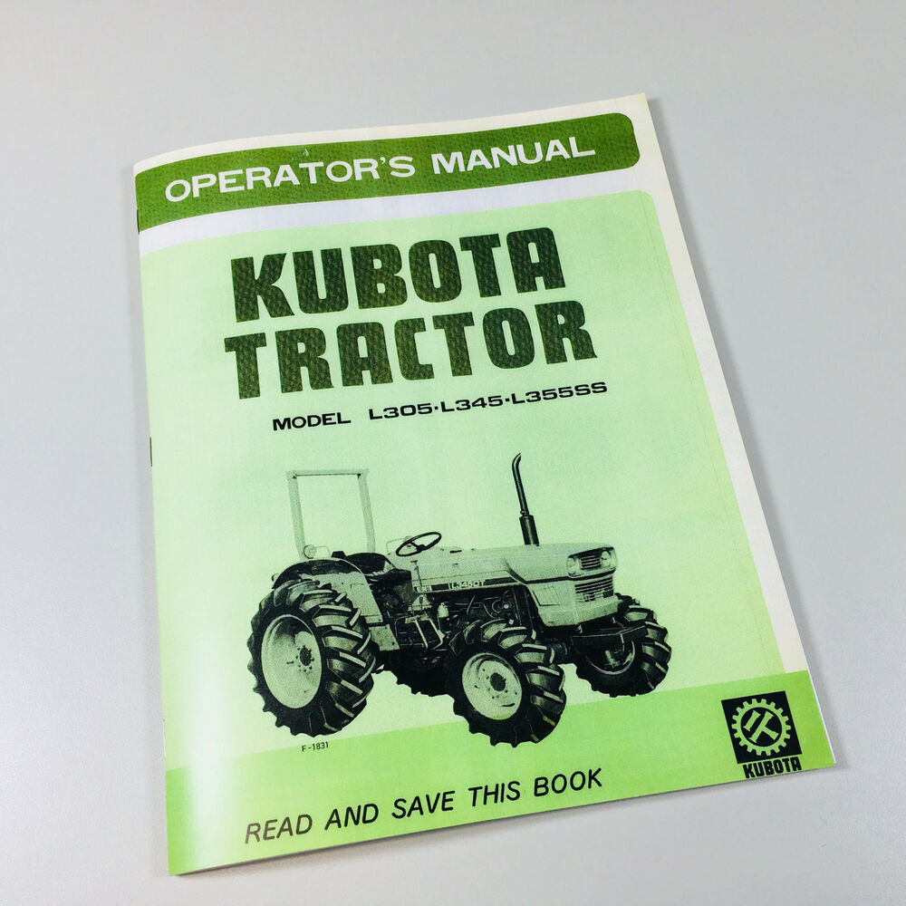Kubota f3060 owners manual